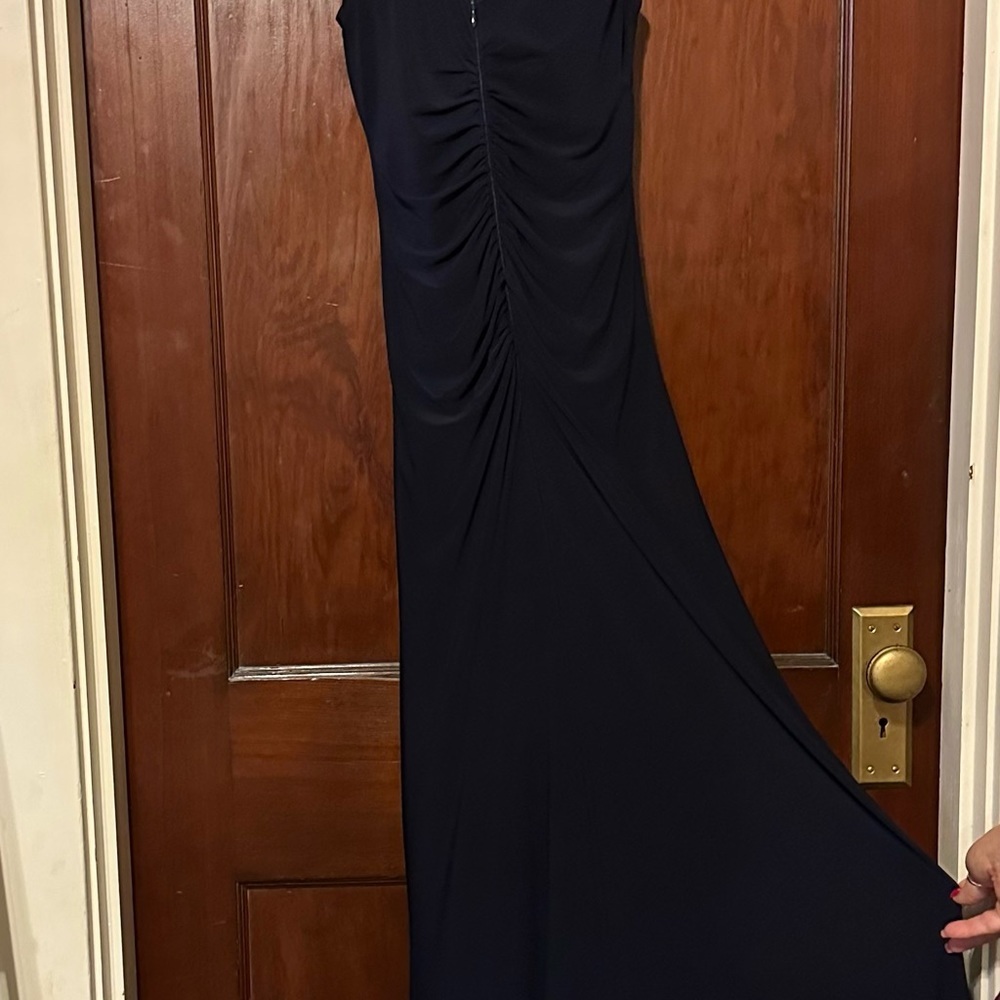Xscape navy blue dress. - Picture 2 of 6